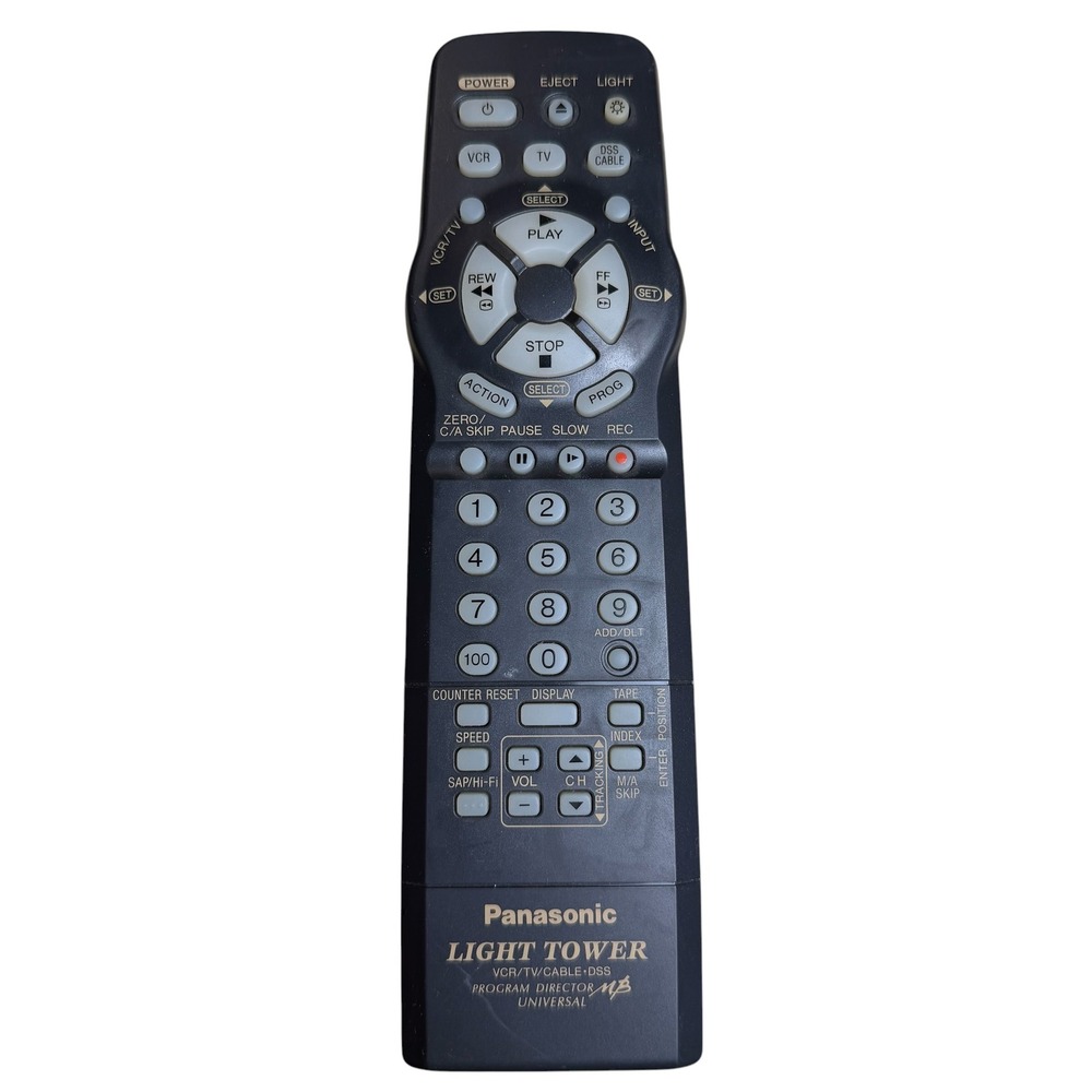 Panasonic Light Tower Universal Remote Control VCR TV Cable DSS VSQS1593
